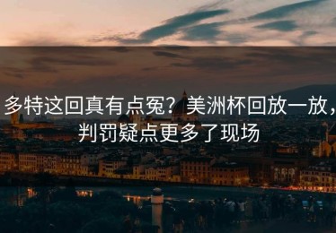 多特这回真有点冤？美洲杯回放一放，判罚疑点更多了现场