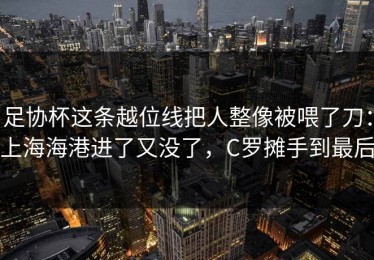 足协杯这条越位线把人整像被喂了刀：上海海港进了又没了，C罗摊手到最后